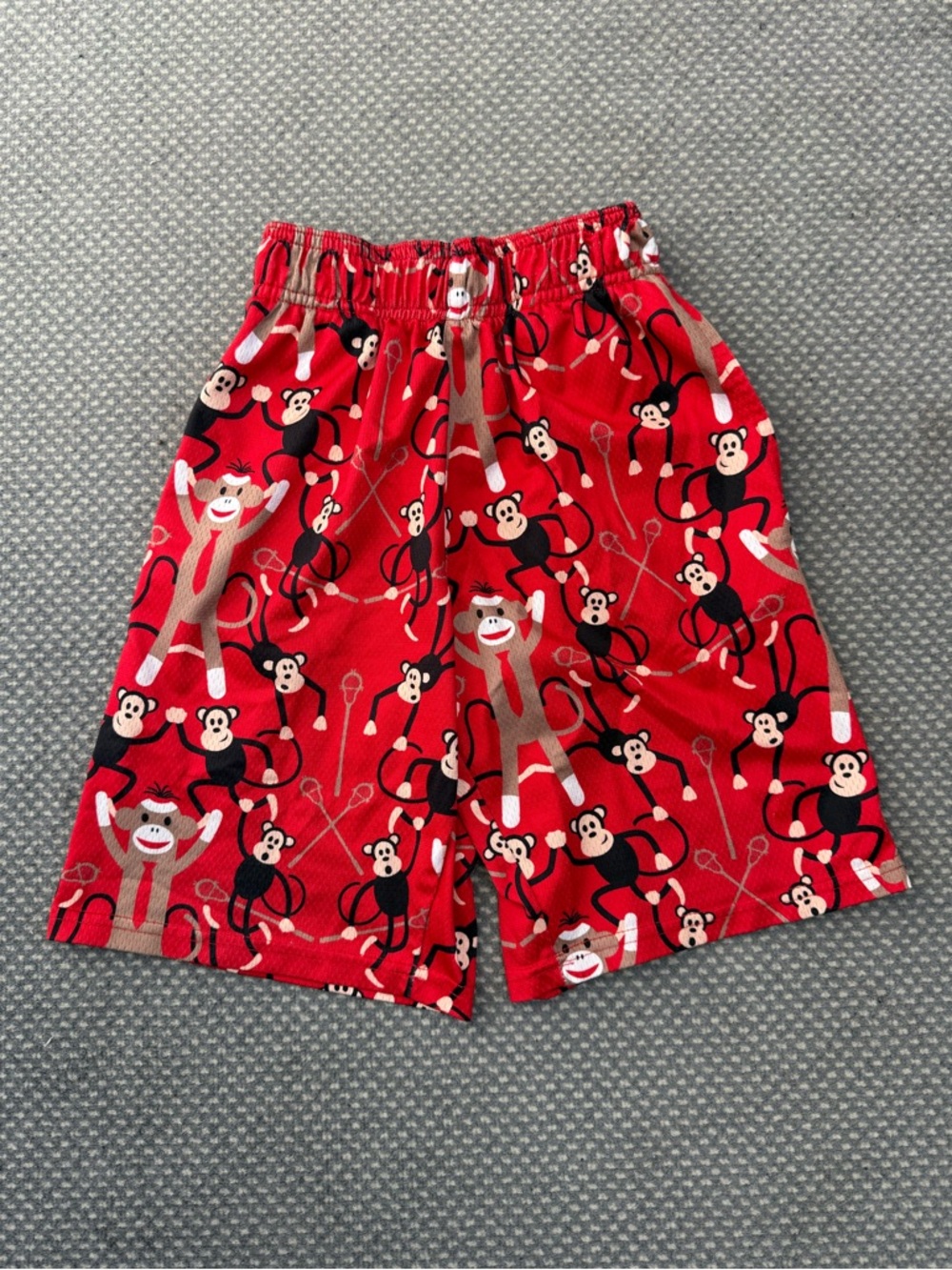 Red Monkey Print Flow Society Shorts